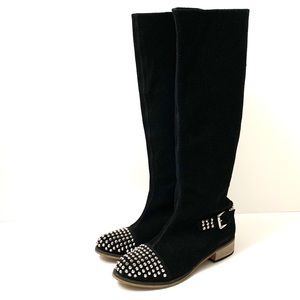 Kelsi Dagger Suede Studded Knee-High Boots